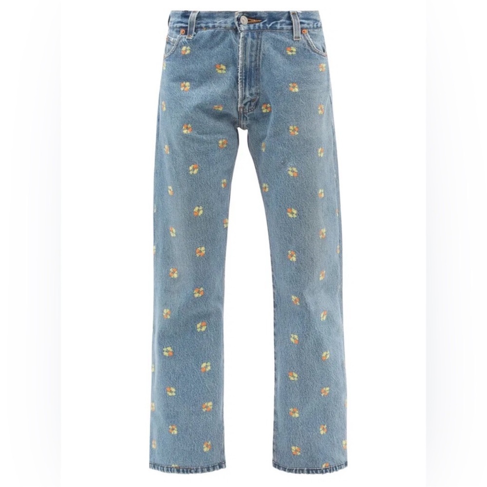 RE/DONE X Levi's 70s Floral-Embroidered Upcycled Jeans 25